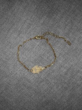 Gold Hamsa Hand Charm Chain Bracelet
